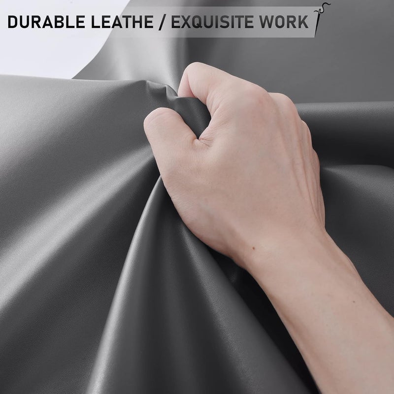 YAFLC Self Adhesive Leather Repair Tape Kit, 4"x 63" Leather Repair Patch for Furniture, Leather Repair Patch for Car seat, Sofas, Couch, Boat Seat Darker Grey - Image 2
